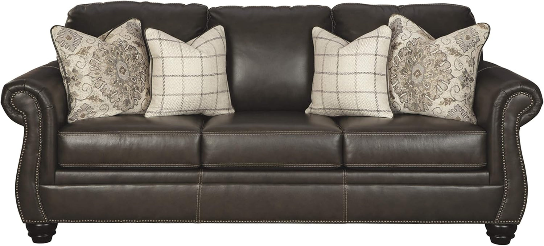 - Lawthorn Faux Leather Sofa, Slate